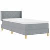 vidaXL Boxspringbed met matras Lichtgrijs 190 x 90 cm Polyester