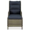 vidaXL 3-delige Loungeset met kussens poly rattan bruin