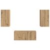 vidaXL Tv-meubelset Wandgemonteerd 2 pcs Artisan Eiken Bewerkt hout