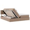 vidaXL Opslag bed met matras Cappuccino 180 x 200 cm Nep Leer