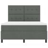vidaXL Boxspringbed met matras Donkergrijs 160 x 200 cm Stof