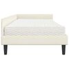 vidaXL Hoekbedframe met Matras Anders 2 pcs Cr&egrave;me Fluweel
