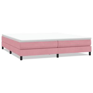 vidaXL Boxspring zonder matras fluweel roze 200x220 cm