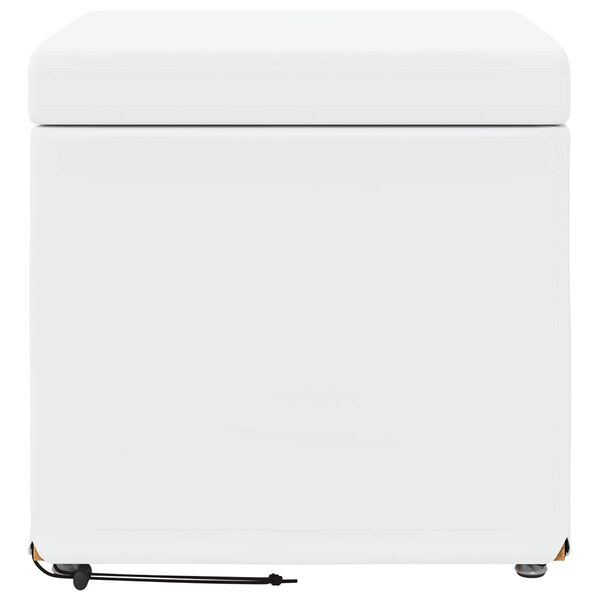 vidaXL Kruk Wit 41 x 41 x 40 cm Nepleer en Gefabriceerd Hout