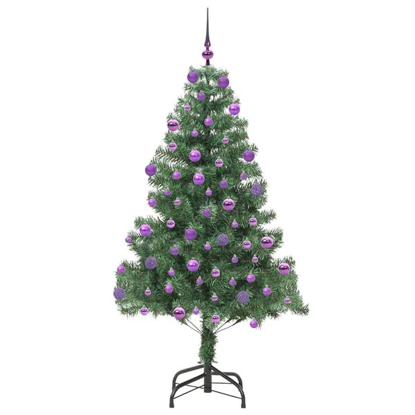 vidaXL Kerstboom met 300 LED met standaard Groen 180 cm PVC
