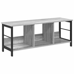 vidaXL Boekenkast 3-laags 102 x 32 x 40,5 cm Bewerkt hout Grijs Sonoma