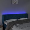 vidaXL Hoofdbord LED 147x16x78/88 cm fluweel donkerblauw