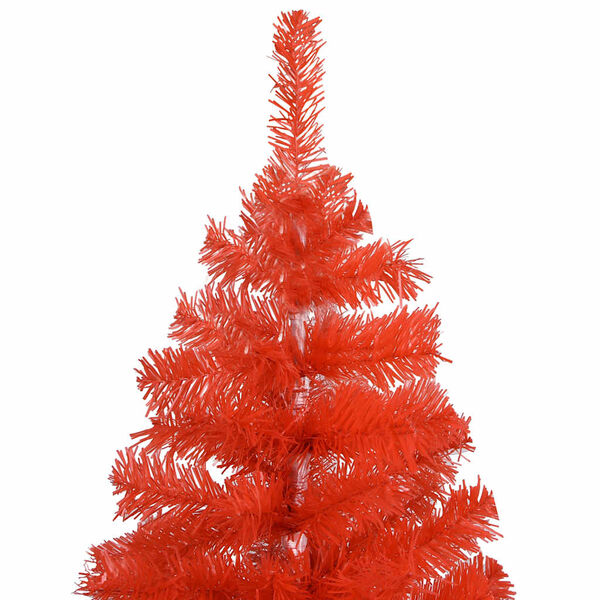 vidaXL Kunstkerstboom met verlichting en kerstballen 210 cm PVC rood