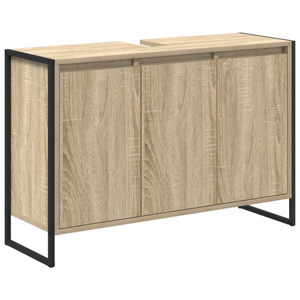 vidaXL Badkamer Kast met opslag Sonoma 90 x 30 x 60 cm Bewerkt hout