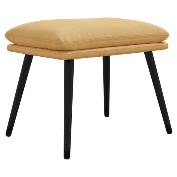 vidaXL Voetenbank 45x30x35 cm microvezelstof cr&egrave;mekleurig
