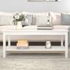 vidaXL Salontafel 110x55x45 cm massief grenenhout wit