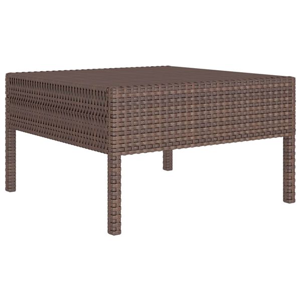 vidaXL 2-delige Loungeset met kussens poly rattan bruin