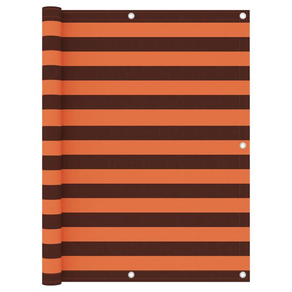 vidaXL Balkonscherm 120x300 cm oxford stof oranje en bruin