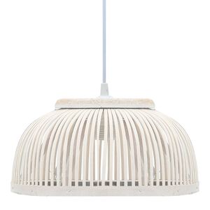vidaXL Hanglamp halfrond 40 W E27 34x14,5 cm bamboe
