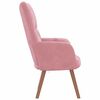 vidaXL Relaxstoel fluweel roze