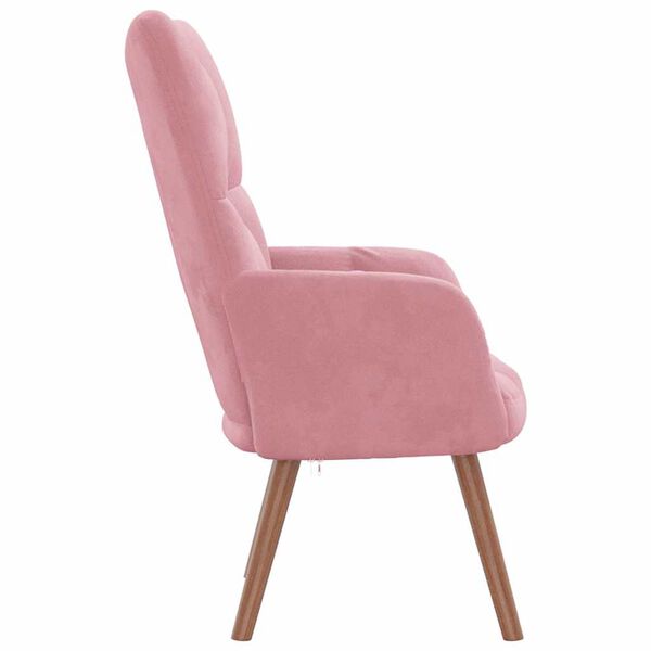 vidaXL Relaxstoel fluweel roze