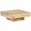 vidaXL Salontafel 80x80x28 cm massief mangohout