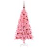 vidaXL Kerstboom met 150 LED met standaard Roze 120 cm PVC