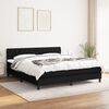 vidaXL Boxspring met matras stof zwart 160x200 cm