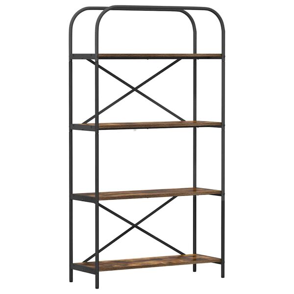 vidaXL Boekenkast Gerookt eiken 80 x 30 x 146 cm Bewerkt hout