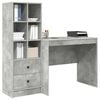 vidaXL Bureau met lade 2 pcs Beton Grijs