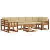 vidaXL Buiten bankenset 8 st Natuurlijk en Beige