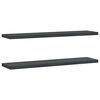 vidaXL Wandschappen 2 st 100x23,5 cm roestvrijstaal zwart