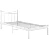 vidaXL Bedframe metaal wit 90x200 cm
