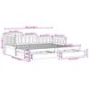 vidaXL Slaapbank met onderschuifbed/lades zonder matras 80x200 cm wit