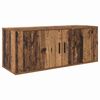 vidaXL Wandtv-kast Set 3 pcs Oud Hout 100 x 34,5 x 40 cm Bewerkt hout