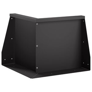 vidaXL Keerwand 50 x 50 x 30 cm Staal Zwart