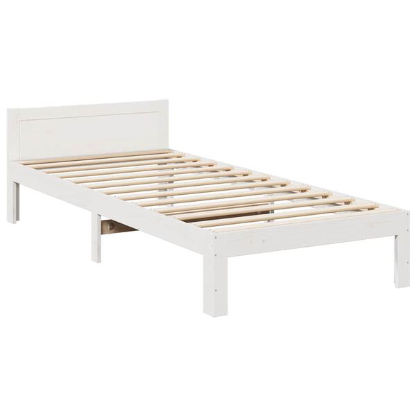 vidaXL Bedframe Family zonder matras 270x200 cm massief grenenhout wit