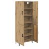 vidaXL Highboard Artisan Eiken 69,5 x 34 x 180 cm Bewerkt hout