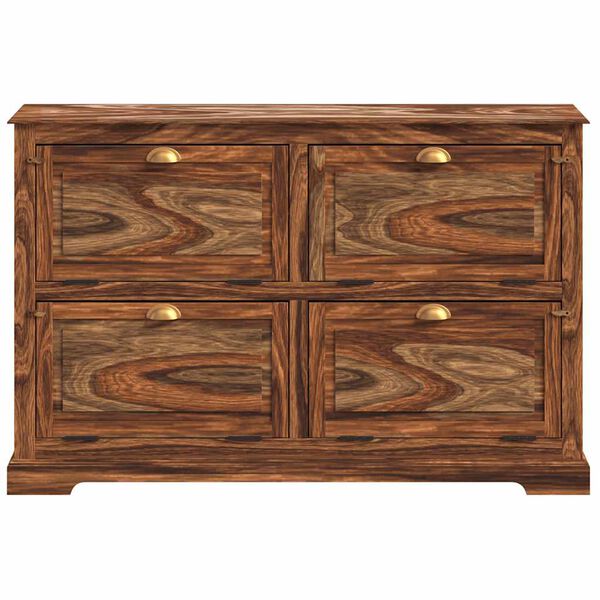 vidaXL Schoenenkast 140x35x90 cm massief acaciahout