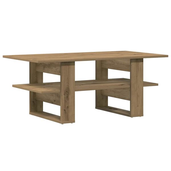 vidaXL Salontafel 102x55x42 cm bewerkt hout artisanaal eikenkleur