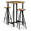 vidaXL Barset massief gerecycled hout 3-delig