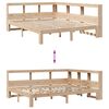 vidaXL Bed met boekenkast zonder matras massief grenenhout 140x190 cm