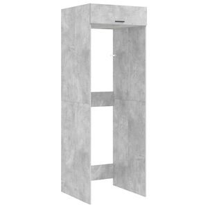vidaXL Wasmachinekast Betongrijs 67,5 x 68 x 200 cm Bewerkt hout