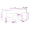 vidaXL Schoenenbank 102x30,5x45 cm bewerkt hout sonoma eikenkleurig