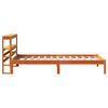 vidaXL Bedframe met hoofdbord massief grenenhout wasbruin 90x190 cm