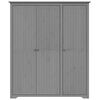 vidaXL Kledingkast BODO 146x53,5x173 cm massief grenenhout grijs