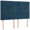 vidaXL Bedframe zonder matras 140x200 cm fluweel donkerblauw