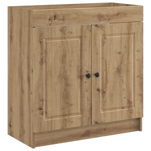 vidaXL Badkamer onder wastafel kast Artisanaal eiken 56 x 37,5 x 81 cm