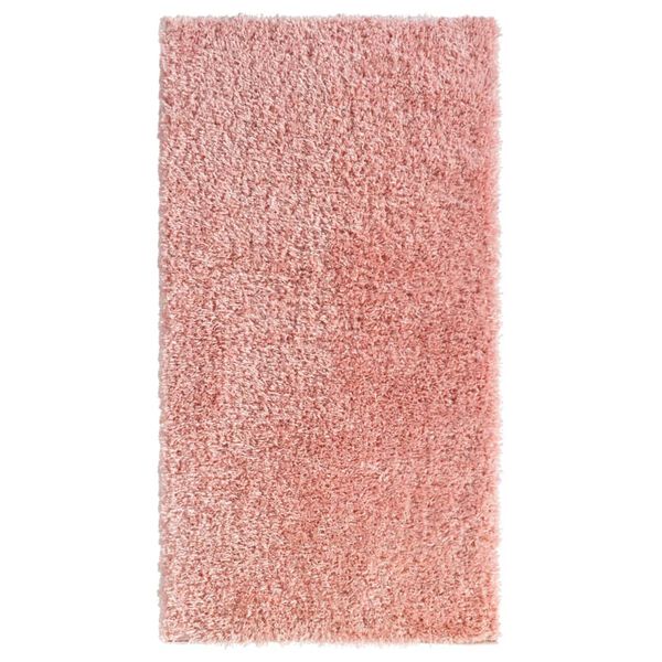vidaXL Vloerkleed shaggy hoogpolig 50 mm 80x150 cm roze