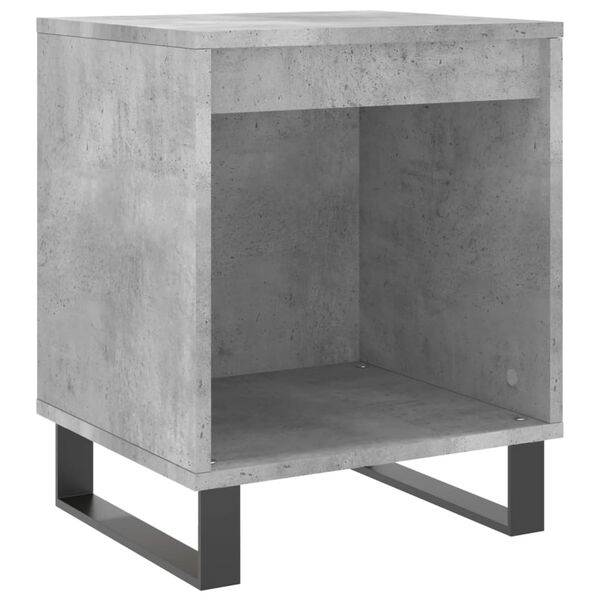 vidaXL Nachtkastjes 2 st 40x35x50 cm bewerkt hout betongrijs
