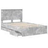 vidaXL Bedframe met lade Beton Grijs 120 x 200 cm Ingenieurshout