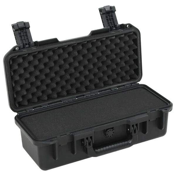 vidaXL Flightcase draagbaar 46,5x21,5x17,5 cm PP zwart