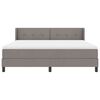 vidaXL Boxspringbed met matras Taupe 200 x 180 cm Polyester