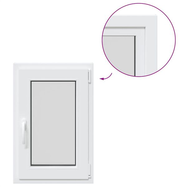 vidaXL Kelderraam "RISOR" 50x75 cm draai-kiep DIN rechts wit