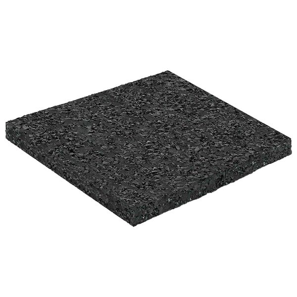 vidaXL Rubber granulaat patio pad Zwart 9 x 9 x 0,6 cm Rubber